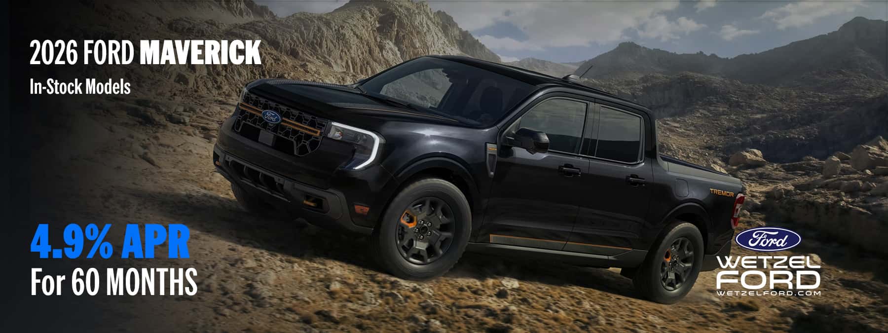 2026 Ford Maverick 4.9% APR for 60 mos.