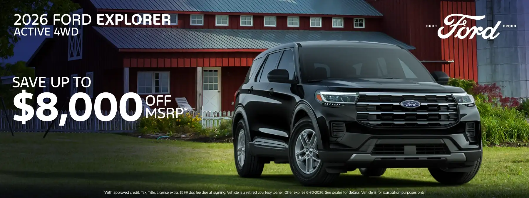 2026 FORD EXPLORER ACTIVE 4x4 - Save up to $8,000 off MSRP*